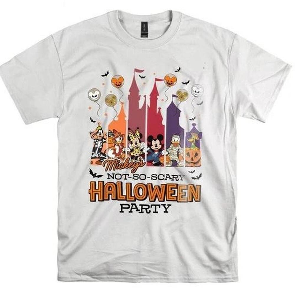 Disney Mickey Mouse Halloween Party White Cotton T-Shirt - Picture 1 of 4